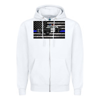 White thin blue line police car sippy cup Zipper Hoodie - Artiststas
