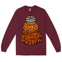 Burgundy pumpkin halloween Long Sleeve Tee - RacoonDesign