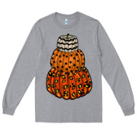 Heather Grey pumpkin halloween Long Sleeve Tee - RacoonDesign