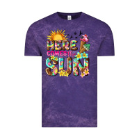 Cloud Purple here comes the sun Vintage Tee - texasbilliewilder
