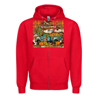 Red grateful thankful blessed Zipper Hoodie - JahusDesignShop