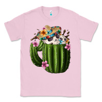 Bubblegum Pink day of the dead mexican cactus Classic Tee - FaDigitalArtStudio