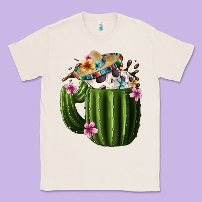 Day Of The Dead Mexican Cactus Classic Tee Designed By Fadigitalartstudio