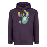 Plum Opunthia Santa Rita Cacti Heavyweight Hoodie - LillyAllenDesigns