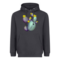 Smoke Opunthia Santa Rita Cacti Heavyweight Hoodie - LillyAllenDesigns