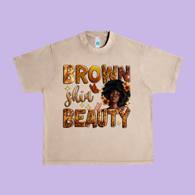 Brown Skin Beauty Urban Heavy Tee Designed By Zillion Design Studio