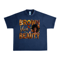 Navy brown skin beauty Urban Heavy Tee - Zillion Design Studio