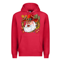 Cardinal Cowboy Santa Premium Hoodie - NancyCooperArtShop
