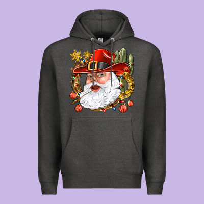 Cowboy Santa Premium Hoodie Designed By Nancycooperartshop