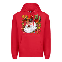 Red Cowboy Santa Premium Hoodie - NancyCooperArtShop