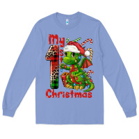 Colony Blue my first christmas dragon Long Sleeve Tee - FaDigitalArtStudio