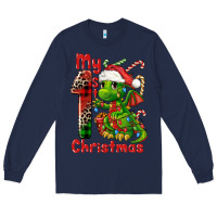 Navy my first christmas dragon Long Sleeve Tee - FaDigitalArtStudio