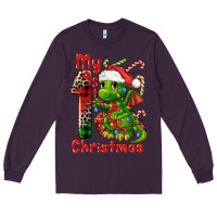 Plum my first christmas dragon Long Sleeve Tee - FaDigitalArtStudio