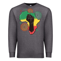 Charcoal Heather africa map Premium Sweatshirt - MaliasSmallBusiness