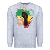 Heather Grey africa map Premium Sweatshirt - MaliasSmallBusiness