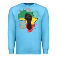 Ocean Blue africa map Premium Sweatshirt - MaliasSmallBusiness