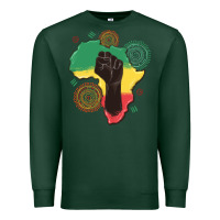 Sports Green africa map Premium Sweatshirt - MaliasSmallBusiness