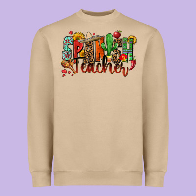 Spanish Teacher Heavyweight Sweatshirt Designed By Zillion Design Studio
