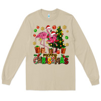 Mushroom flamingo merry christmas Long Sleeve Tee - AdoDesignShop
