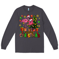 Smoke flamingo merry christmas Long Sleeve Tee - AdoDesignShop