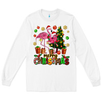 White flamingo merry christmas Long Sleeve Tee - AdoDesignShop