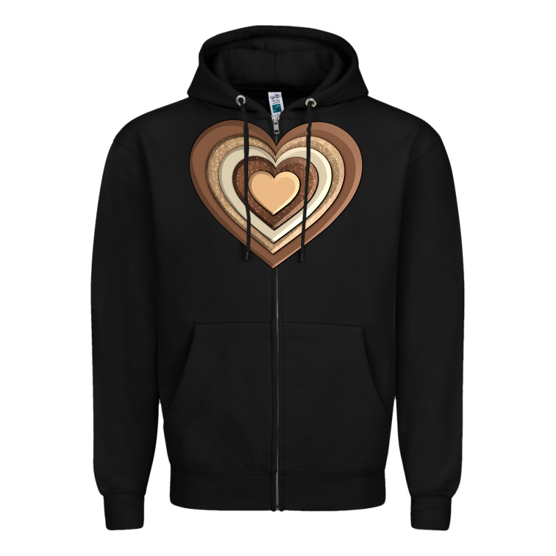Melanin Heart Zipper Hoodie by AdoDesignShop | Teevron