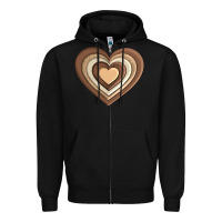 Black melanin heart Zipper Hoodie - AdoDesignShop