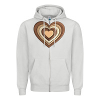 Dove Grey melanin heart Zipper Hoodie - AdoDesignShop