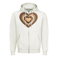 Oatmeal Heather melanin heart Zipper Hoodie - AdoDesignShop