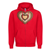 Red melanin heart Zipper Hoodie - AdoDesignShop