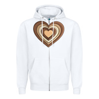 White melanin heart Zipper Hoodie - AdoDesignShop
