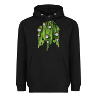 Black Selenicereus Cactus Heavyweight Hoodie - LillyAllenDesigns