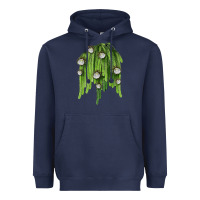 Navy Selenicereus Cactus Heavyweight Hoodie - LillyAllenDesigns