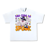 White Too Cute To Spook Urban Heavy Tee - texasbilliewilder