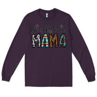 Plum small town mama Long Sleeve Tee - CowhideDigitalArt