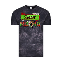 Cloud Black soccer mama with leopard Vintage Tee - Zillion Design Studio