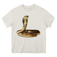 Cream king cobra snake Heavy Core Tee - LillyAllenDesigns