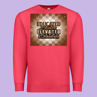 Educated Motivated Elevated Melanated Premium Sweatshirt Designed By Maliassmallbusiness