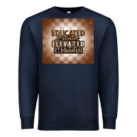 Navy educated motivated elevated melanated Premium Sweatshirt - MaliasSmallBusiness