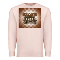 Pale Pink educated motivated elevated melanated Premium Sweatshirt - MaliasSmallBusiness