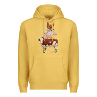 Antique Gold Merry Christmas Farm Animals Premium Hoodie - MaliasSmallBusiness