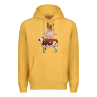 Mustard Merry Christmas Farm Animals Premium Hoodie - MaliasSmallBusiness