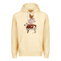 Pina Colada Merry Christmas Farm Animals Premium Hoodie - MaliasSmallBusiness