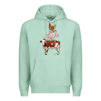 Seafoam Merry Christmas Farm Animals Premium Hoodie - MaliasSmallBusiness