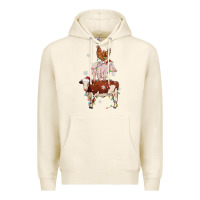 Tofu Merry Christmas Farm Animals Premium Hoodie - MaliasSmallBusiness