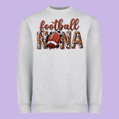 Heavyweight Sweatshirt football nana with leopard