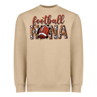 Mushroom football nana with leopard Heavyweight Sweatshirt - texasbilliewilder