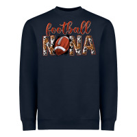 Navy football nana with leopard Heavyweight Sweatshirt - texasbilliewilder