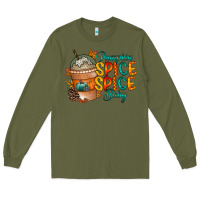 Army Green pumpkin spice baby Long Sleeve Tee - RacoonDesign