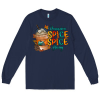 Navy pumpkin spice baby Long Sleeve Tee - RacoonDesign